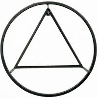 Подставка (каркас) ЛОФТ настенная ТРЕУГОЛЬНИК 51-05 графит 36*17см РЗДИ