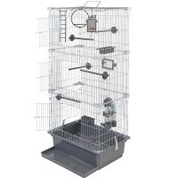 Клетка д/птиц ТУТТИ-3 ECO 42*30*94см (укомплект) серая/46222/Дарэлл