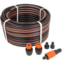 Шланг Жук Оптима 1/2" 25м 3-х слойный (в комплекте 2коннектора,2адаптера,насадка) /339552-00/Цикл 