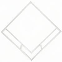 Подставка (каркас) ЛОФТ настенная на 2 полки РОМБ 51-03 белая 56*23*56см РЗДИ