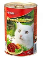 Корм для кошек Ночной охотник 415г ПАШТЕТ говядина