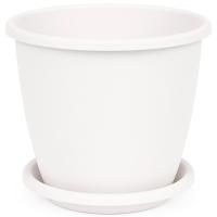 Кашпо Афина 3л с поддоном  белый М6541