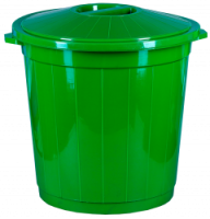 Бак 85л с крышкой зеленый 01007