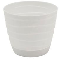 Кашпо Бриз 0,7л белый с прик. под. /10шт/Рад