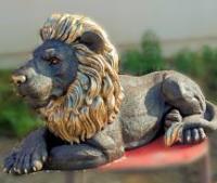 Лев лежа большой №1 бронза 50*90*42см ПЛ-54