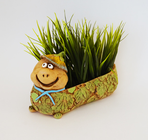 Кашпо Гусеница низкое 0,5л