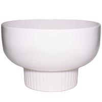 Кашпо-миска Barcelona d25; h17см белый на ножках 071453