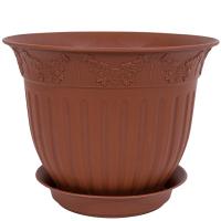 Цветочный горшок Виноград 1,6л терракот с поддоном 5PL0146 