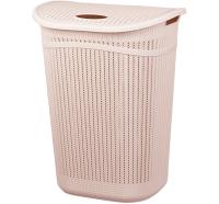 Корзина для белья 55л ВЯЗАНИЕ чайная роза М2613 