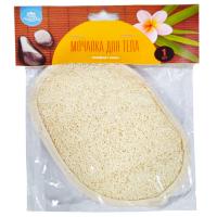 Мочалка д/тела 17см из люфы с хлопком Л-17 /80шт/ АкваМаг