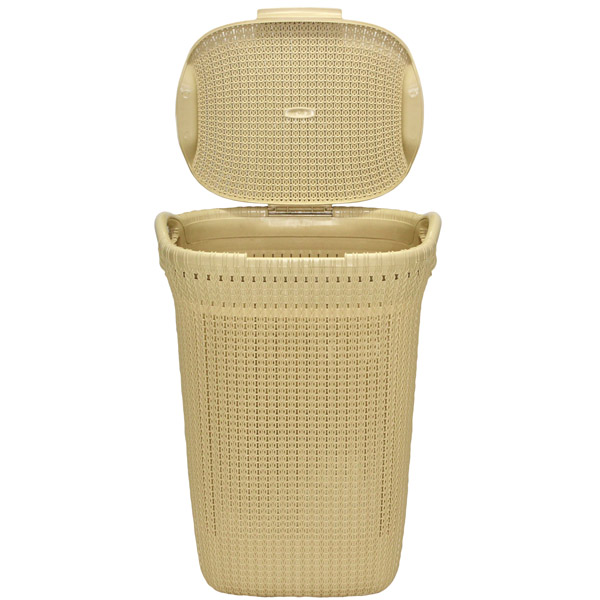 Корзина д/белья Santa 55л бежевая 05074 /1шт/Милих