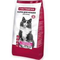 Корм для кошек Счастливчик Телятина с овощами 5кг