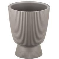 Кашпо-вазон ВЕЛЬВЕТ 220мм 3,7л французский серый с вставкой М3270 /8шт/М-пласт