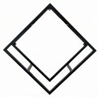 Подставка (каркас) ЛОФТ настенная на 2 полки РОМБ 51-03 черная 56*23*56см РЗДИ