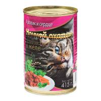 Корм для кошек Ночной охотник 415г ЖЕЛЕ кролик/сердце