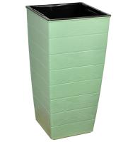 Кашпо Карелия 15л 28,5*28,5*56см светло-зеленый 02019 /4шт/Милих