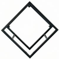 Подставка (каркас) ЛОФТ настенная РОМБ 51-02 черная 43*23*43см РЗДИ +полка 500*200