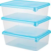 Контейнер д/заморозки Sugar&Spice 1,35л (3шт) прямоугольный голубой прозрачный SE1029 /22шт/ПР