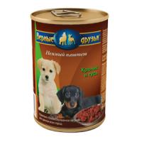 Корм для собак Верные друзья 415гр  ПАШТЕТдля щенков кролик/гусь 