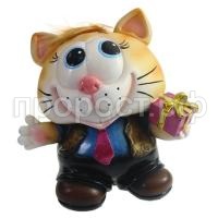 котик с подарком рыж котик с подарком рыж