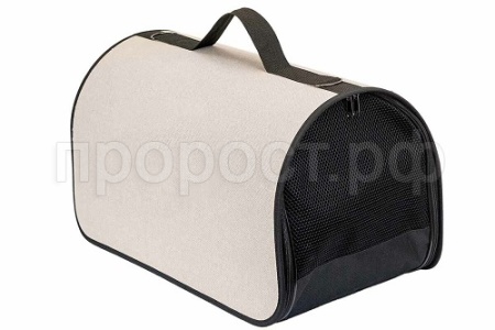 Сумка переноска ЧИП Саквояж №1 жесткая рогожка св-бежевая 36,5*22*22см