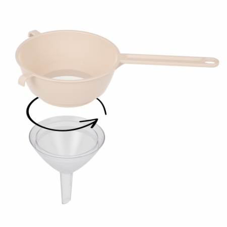 Сито с воронкой d-130мм бежевый М8316 /20шт/ Альтерн