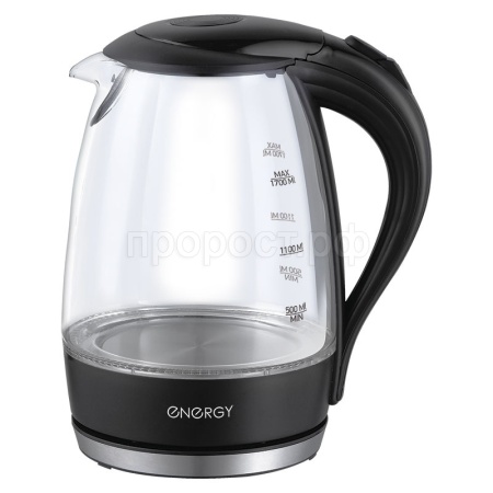 Чайник 1,7л ENERGY стекло, пластик E-262