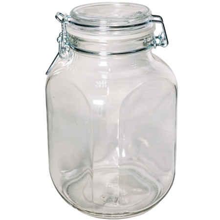 Банка стеклянная 1500мл БУГЕЛЬНЫЙ ЗАМОК с крышкой /90шт/ОП