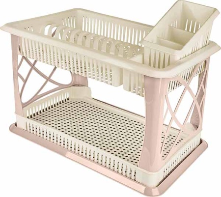 Сушилка д/посуды Sugar&Spice с поддоном 2-ярусн. с сушилкой д/ст.приборов SE1558 /ПР