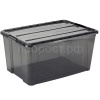 Ящик КИП с крышкой 45л 58x38,5x28см черно-прозрачный М2339 /5шт/М-пласт