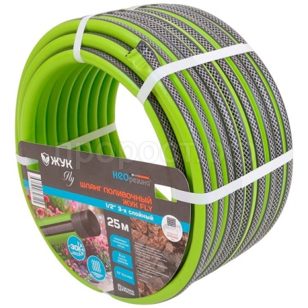 Шланг Жук FLY 1/2" 25м 3-х слойный зеленый /326125-00/ Цикл