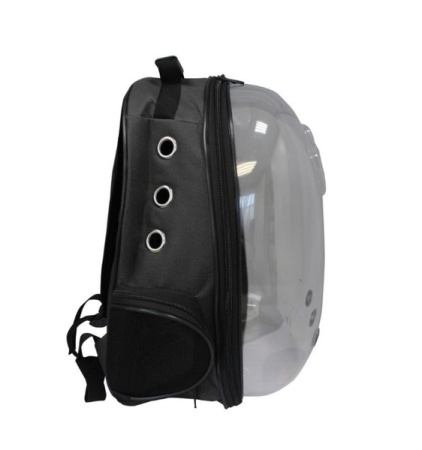 Рюкзак-переноска д/животн.с панор.видом вентил.отверст.20x25x41см серый/Рп28с/